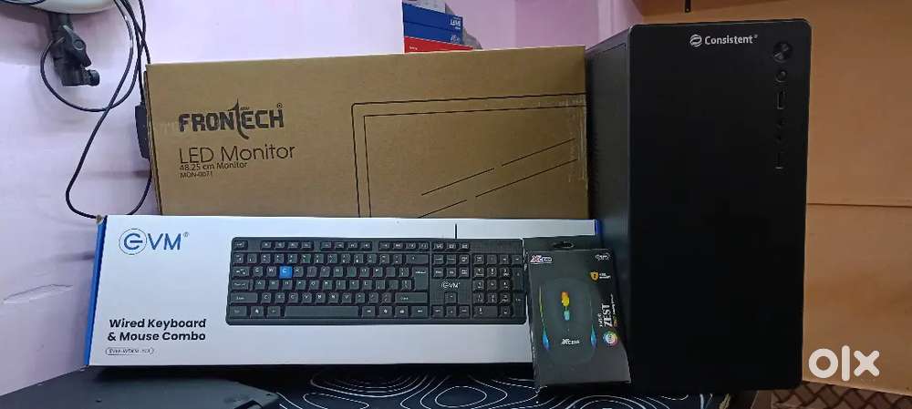 NEW DESKTOP I5 FULL SET WITH LED 19 KEYBOARD MOUSE FULL SET @8000/-