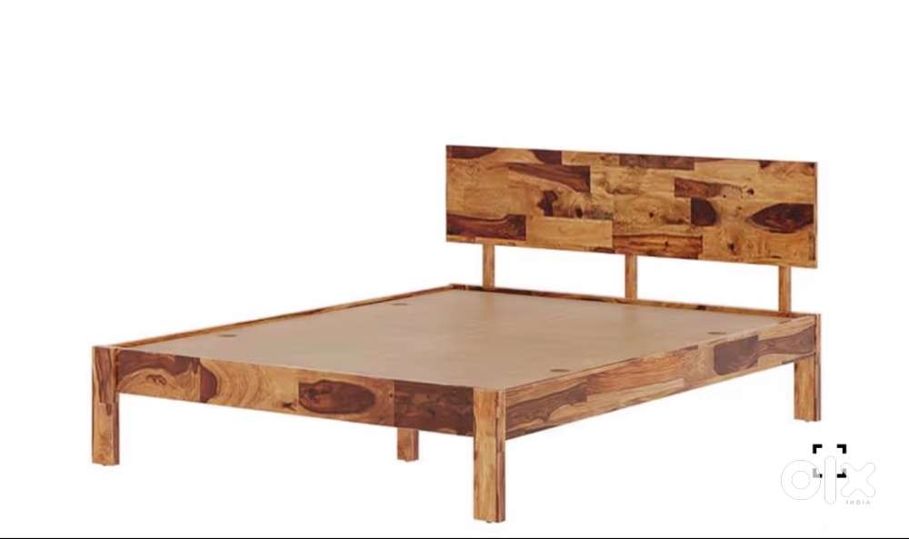 Sheesham wood Cot and mattress for sale - Queen size