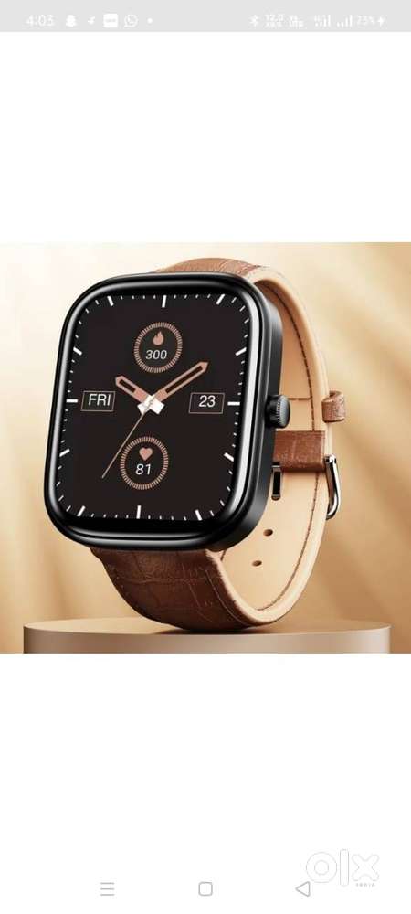 Boat Ultima Prism with 1.96 AMOLED Display (Brown Leather Strap)
