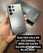samsUNg galaxy s24 ultra with  bill box all  accessories