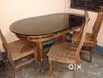 Wooden dining table