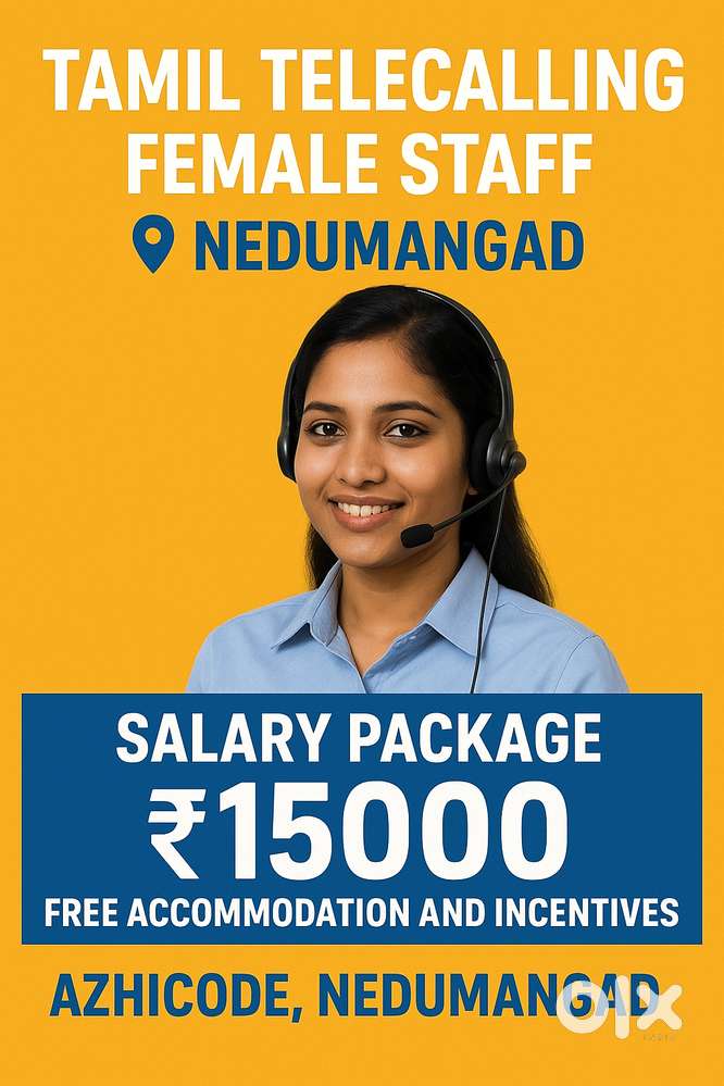 Female Telecaller – Tamil Speaking  ₹15,000 Salary + Free Accommodati
