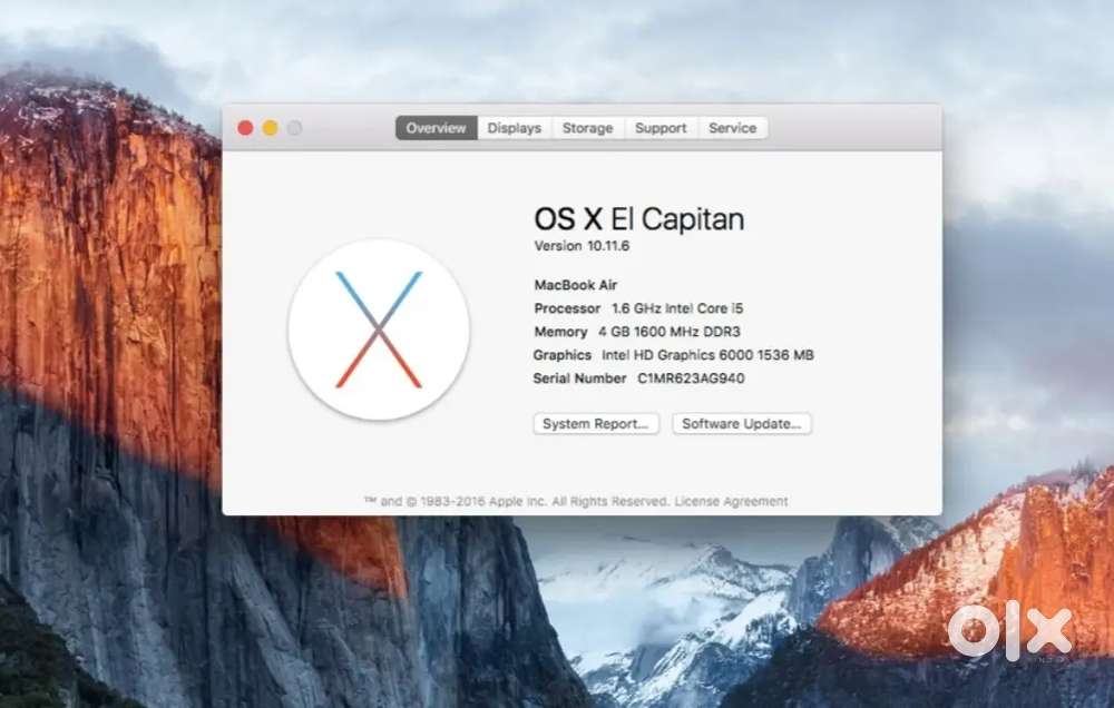 MacBook Air 13” Early 2015 – i5 / 4GB / 128GB SSD