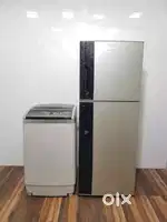 Electrolux 280 ltrs double door refrigerator and washing machine
