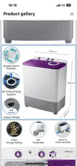 Samsung 5-star 6kg Semi Automatic Washing Machine