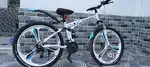 Dubble disk break, dubble suspension,gear,foldable and bearing wheel