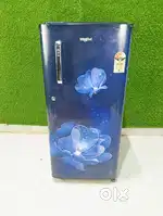 Whirlpool Blue colour flower design Fridge, refurbished