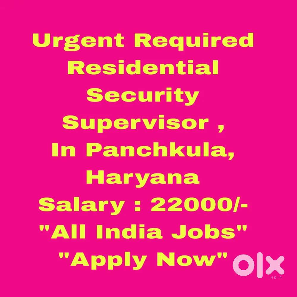 Supervisor hiring Chandigarh High Pay