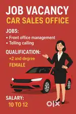 Job Vacancy for Females. Job Type: Front office management