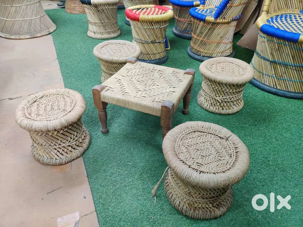 Natural Wooden Pidha Mudda Stool Table Top Showpieces Mudda Stool