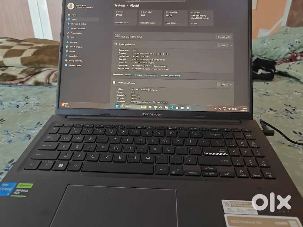 Asus Vivobook 16X K3605VC 16/512GB SSD CORE I5 13TH GEN