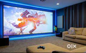 100Inch 4K Projector Watch TV Movie Cricket on Big Screen Sound Booste