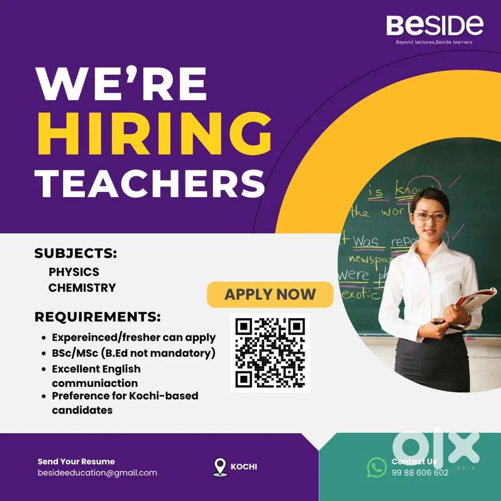 Wanted PHYSICS & CHEMISTRY teachers