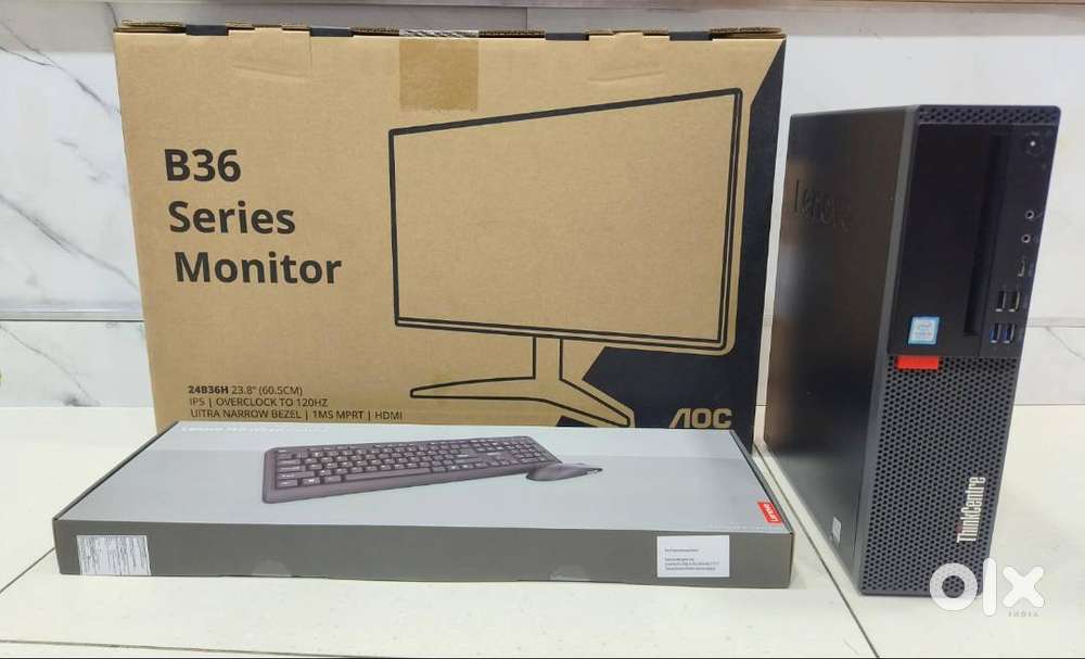 LENOVO THINKCENTRE M720S MODEL INTEL CORE I5 8TH GEN 24 AOC MONITOR