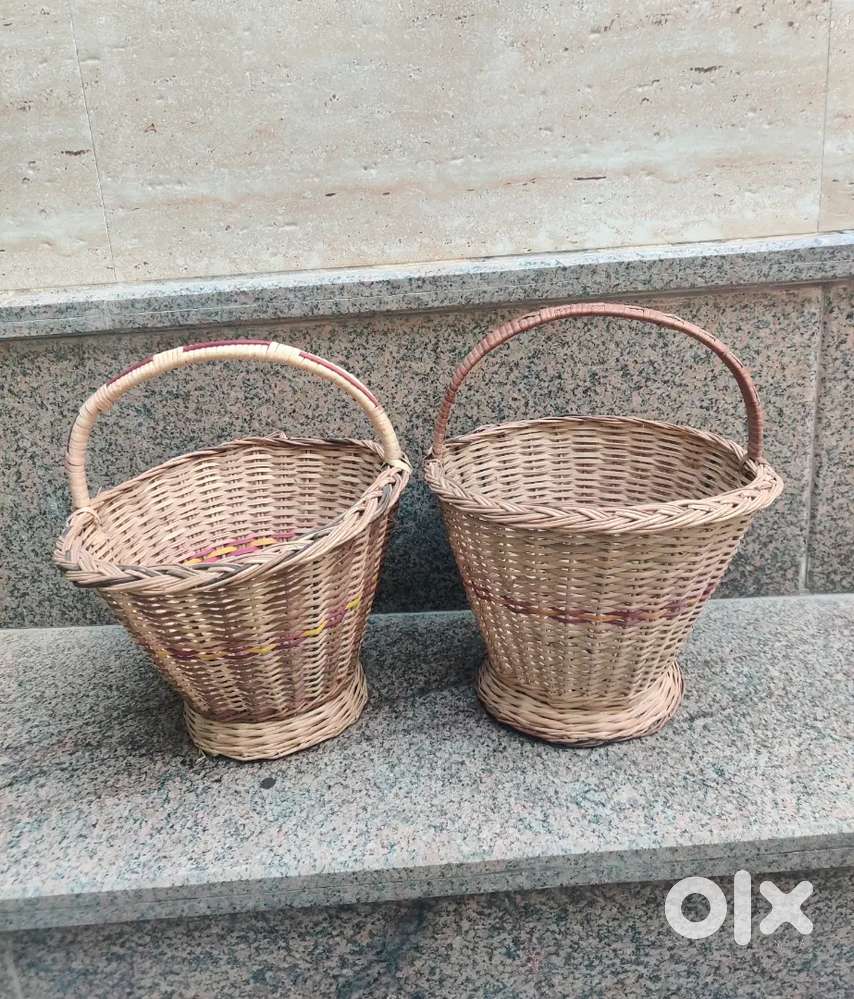 Basket cane basket table top rack mudda furniture set home decor