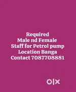 Required Male and female staff for petrol pump