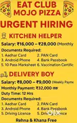 Eatclub company hai food cooking and packing ka kaam hai