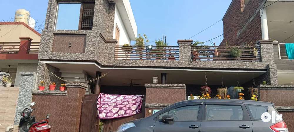 Urgent 7 Marla registered house for sale with furniture ac fan ext