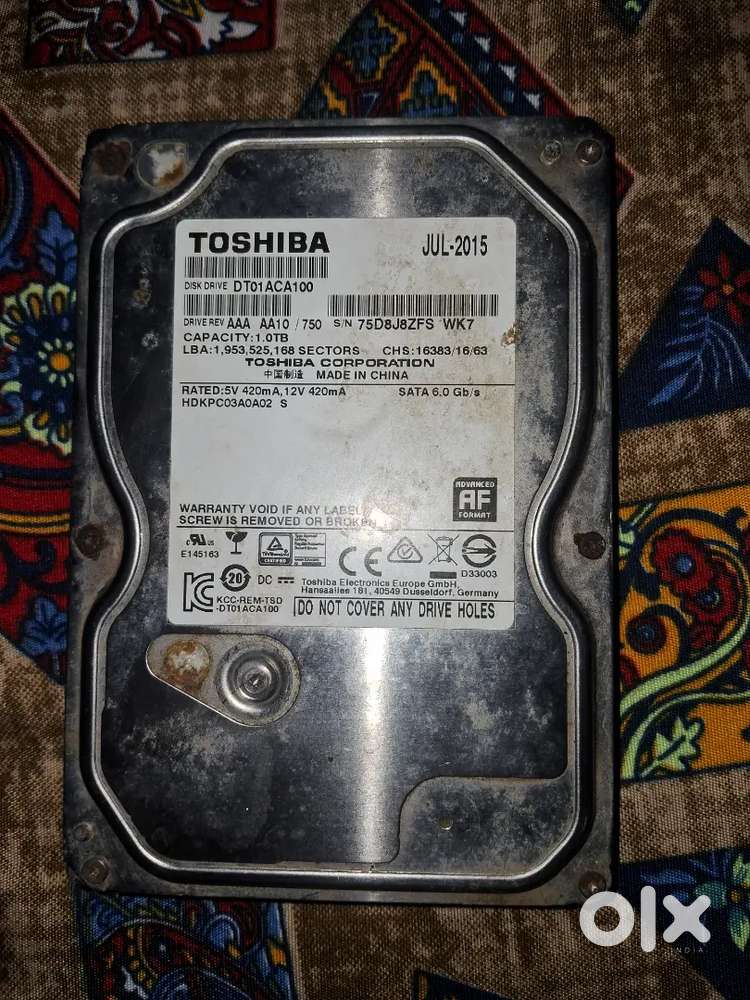 1TB hard disk (Toshiba)