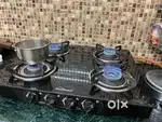4 gas stove glass cooktop/ chullha