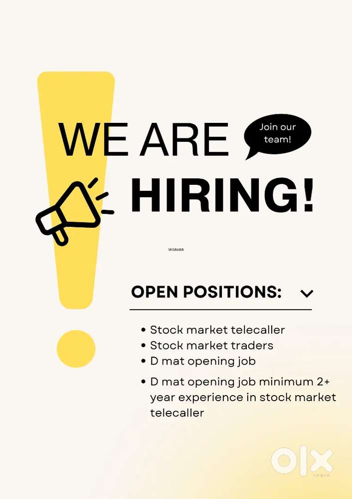 Stock market advicer telecaller job  3+ year experience