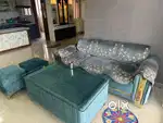 Sofa set in blue color