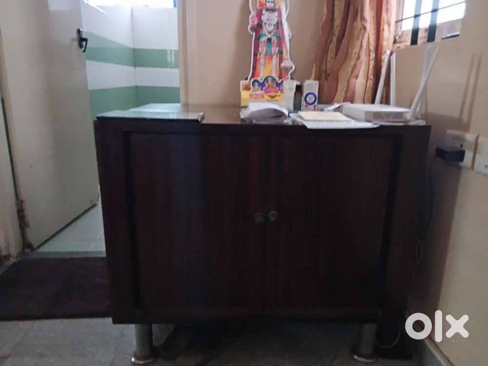 Storage Cabinet with TV Top