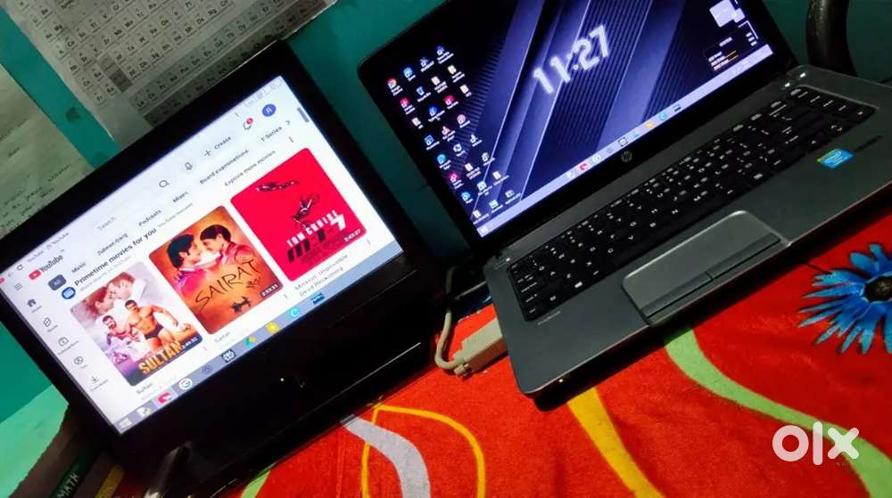 Hp i7 laptop with monitor full setup outstanding condition