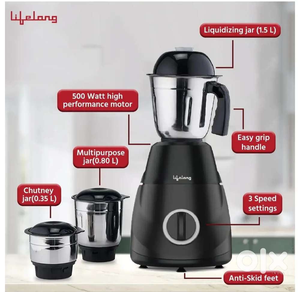 GENUINE BRAND NEW Lifelong LLMG23 Power Pro 500-Watt Mixer Grinder