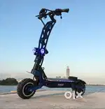 FLJ 7000w/72v Two Wheel 11in. Folding Off Road Electric Scooter FAST