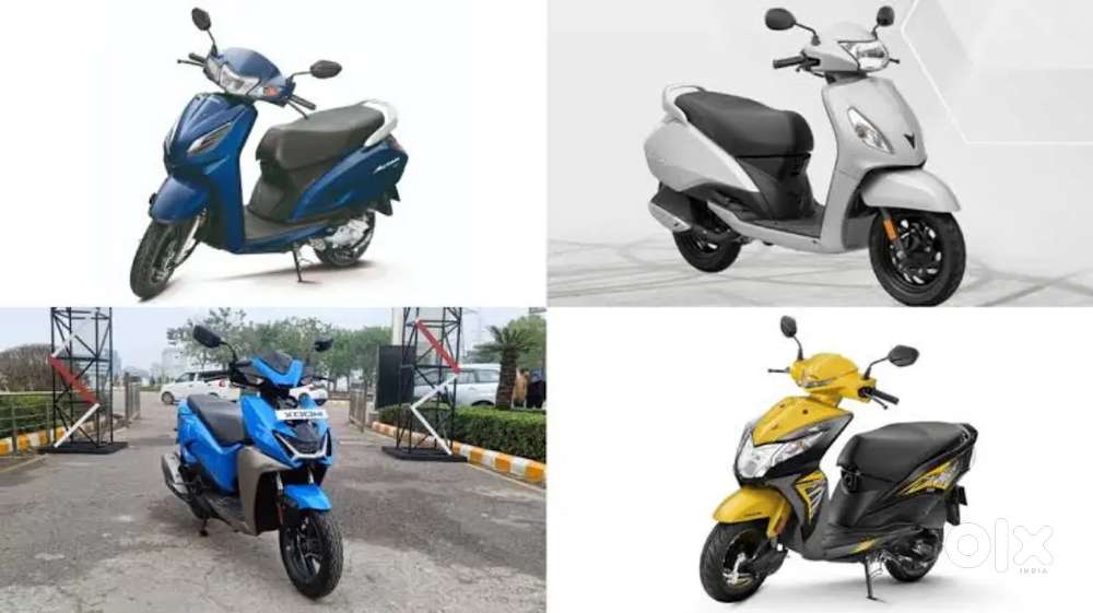 Scooters for rent 219/- kochi with helmet