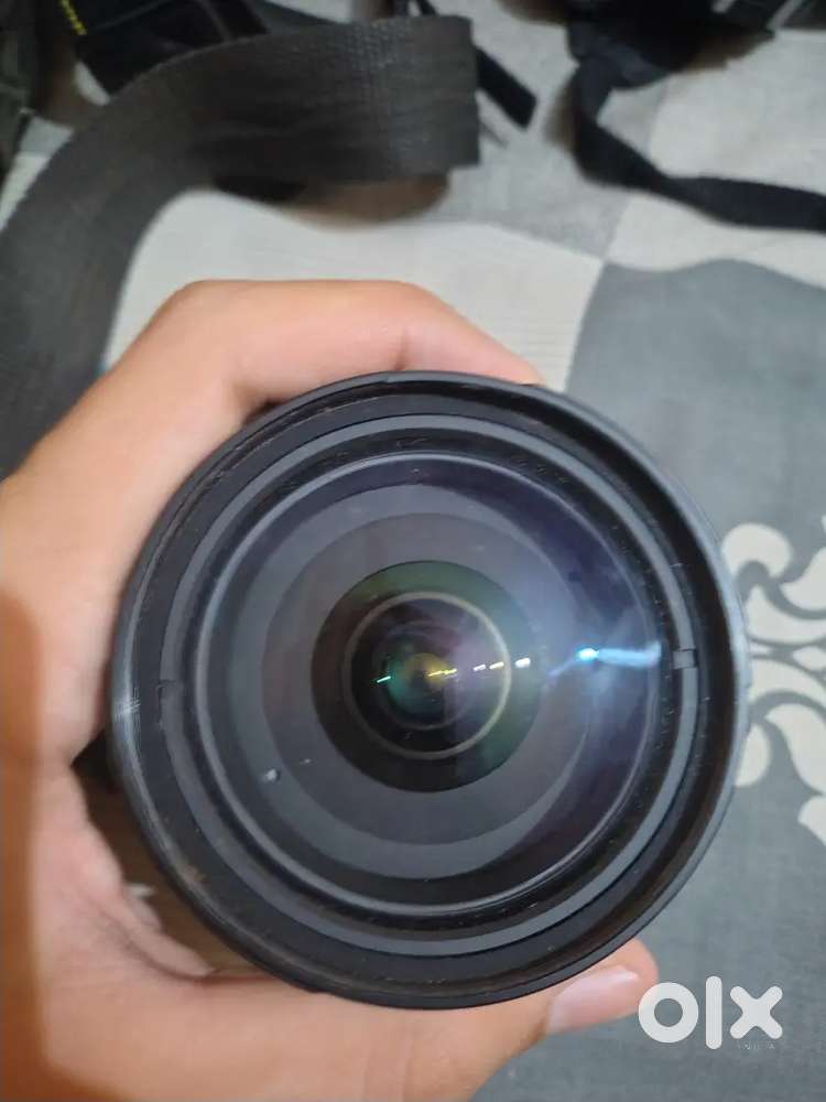 DSLR with lens