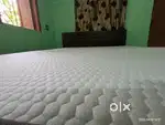Queen size bed brown & High resilience  foam mattress (Combo)