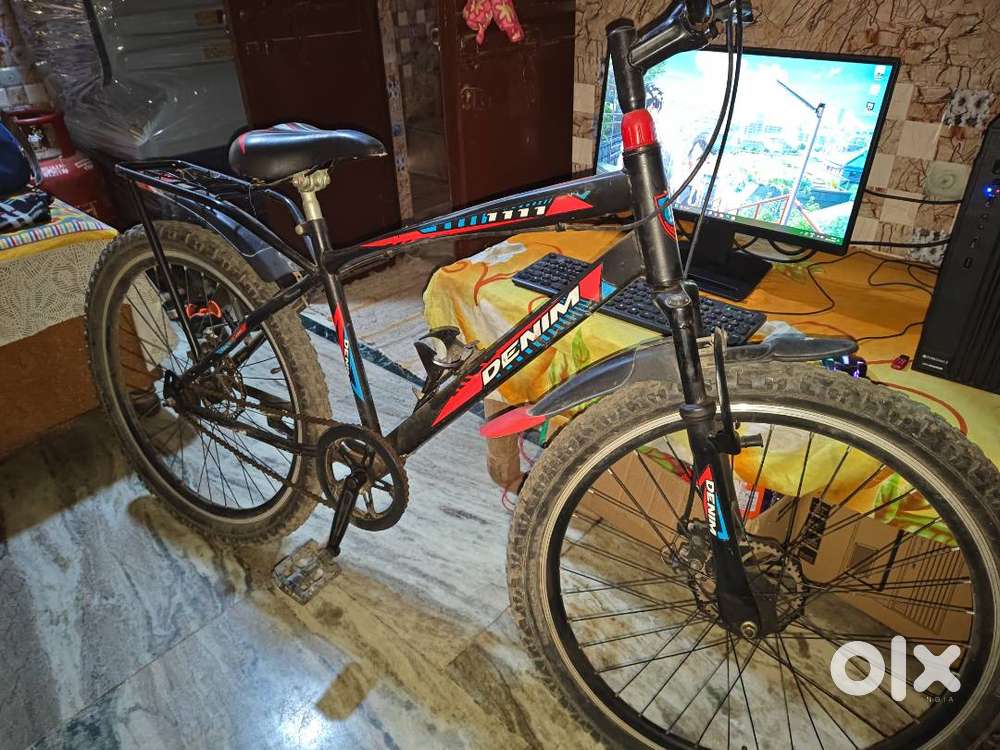 Denim bicycle double disk break with tubeless tyre