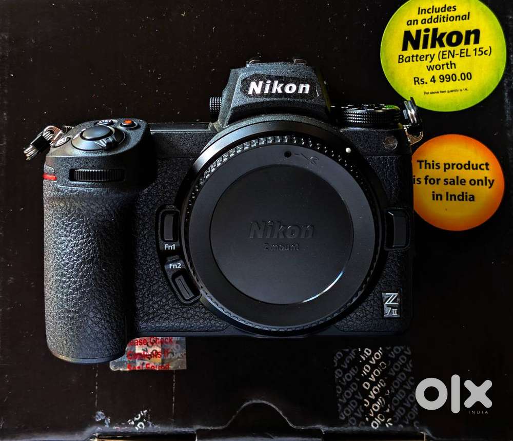 Nikon Z7-II mirrorless camera body for sale in brand new condition.