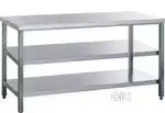 Steel 2 bhatti counter + steel working table + Chinese counter withbox