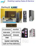 Hard Disk - 500GB  2GB Graphics  Ram - 8GB DDR3  Starting @