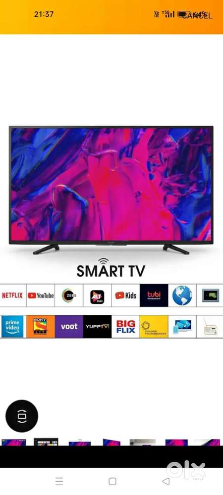 43 inch smart android frameless led tv with 600 channel free in tv