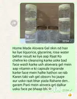 Homemade alovera super gel ingredients- licorise, Rose water, gelacrin