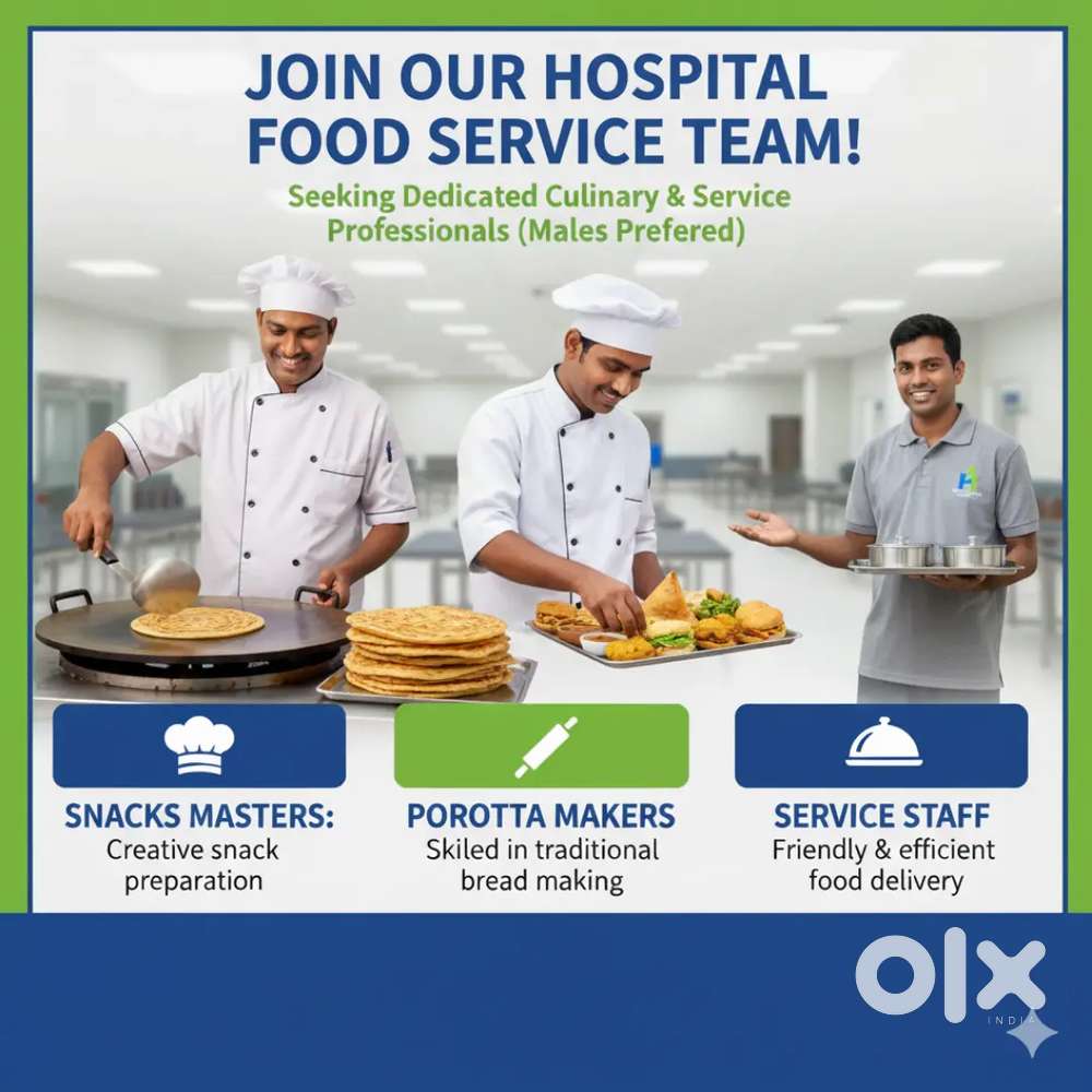 Job - Snacks masters,helpers for porotta making and service staff