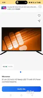 Micromax LED TV 32inch