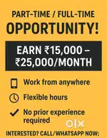 Part time / work from home opportunity , training provided