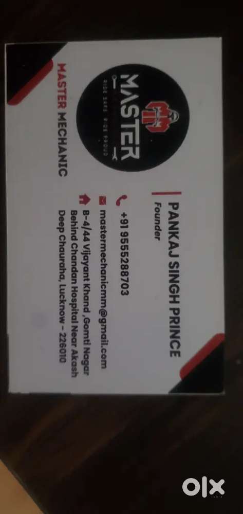 Car wash job available. Master Mechanic workshop in gomti nagar Lko..