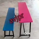 New school furniture set table with bench set tution furniture