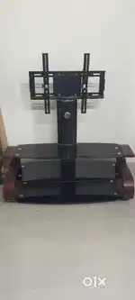 TV stand with 3 rows glass stand, keep toys , set up box