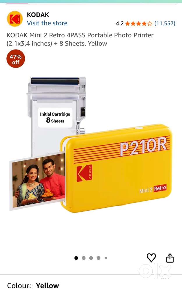 Kodak Mini 2 Retro - 4Pass, Portable Photo Printer