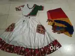 fully worked chaniya choli new and bangles (medium size)
