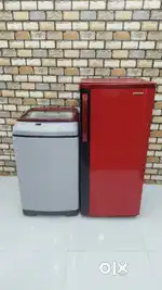 #@# SAMSUNG red colour single door @ Samsung 6.2kg grey colour top #@#