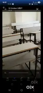 Classroom Benches and white board