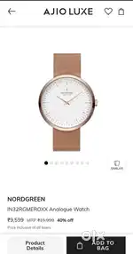 Nordgreen Infinity Analog Watch for Women